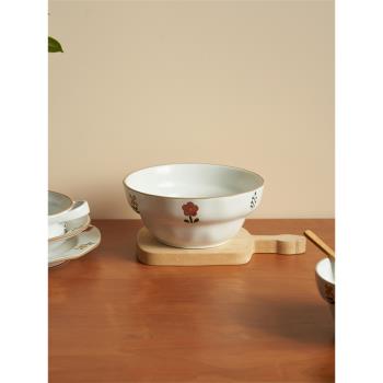 肆月湯碗大號日式家用陶瓷大碗湯盆盛湯餐具個性創意面碗2022新款
