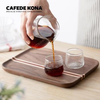 CAFEDE KONA黑胡桃木托盤 手沖咖啡配套器具 長方形實木托盤茶盤