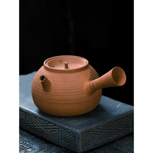 潮汕砂銚壺工夫茶壺玉書煨蘇章睦砂銚炭爐電陶爐煮茶砂銚壺側把|茶壺