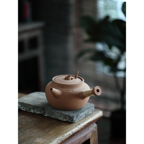 潮汕砂銚壺工夫茶壺玉書煨蘇章睦砂銚炭爐電陶爐煮茶砂銚壺側把|茶壺