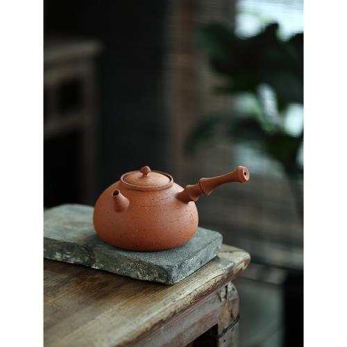 潮汕砂銚壺工夫茶壺玉書煨蘇章睦砂銚炭爐電陶爐煮茶砂銚壺側把|茶壺