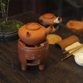閩西副榜爐炭爐三足爐可溫茶中式紅泥小火爐工夫茶爐酒精燈煮茶