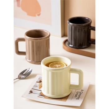 肆月北歐大容量復古陶瓷馬克杯情侶家用喝水杯子辦公室咖啡杯茶杯