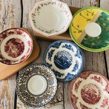 外貿出口各種咖啡碟小吃碟甜點碟可加熱微波爐釉下彩家用陶瓷餐具