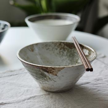 20㎝斗笠拉面碗●日本進口波佐見燒釉下彩大號湯碗日式陶瓷喇叭碗