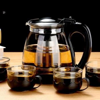 茶壺茶杯套裝玻璃泡茶壺大容量帶過濾家用耐高溫泡茶器熱水壺單壺