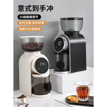 Mongdio電動磨豆機咖啡豆研磨機家用全自動咖啡機意式手沖磨豆器