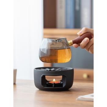 蠟燭煮茶爐加熱爐烤茶燭臺煮茶器陶瓷茶壺託底座泡茶暖茶溫茶爐子