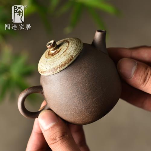 陶迷粗陶復古茶壺正把龍旦壺小容量單壺家用泡茶壺陶瓷功夫茶具|茶具