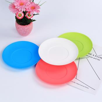 塑料盤子碟子圓形彩色小盤子涼菜拼盤仿瓷圓平盤骨碟零食小吃餐碟
