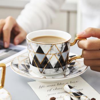 ins北歐咖啡杯套裝歐式小奢華陶瓷客廳家用輕奢下午茶茶具花茶杯