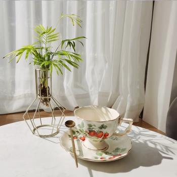 北歐茶具套裝奢華田園英式下午茶杯杯碟茶具家用陶瓷茶具水壺套裝
