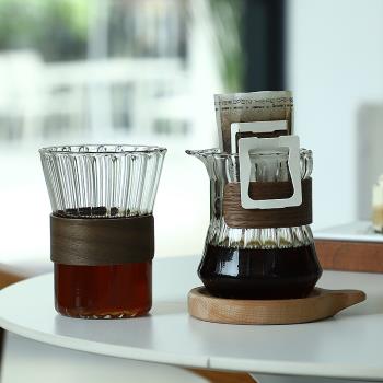 升級加厚手沖玻璃分享壺耐熱玻璃咖啡壺帶導流嘴冰滴咖啡分享杯
