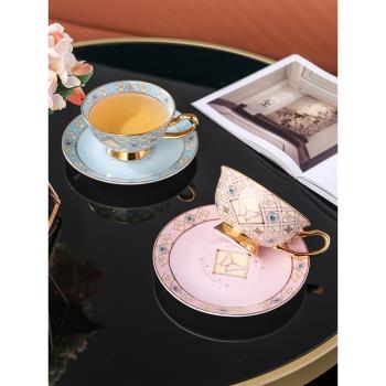 輕奢骨瓷咖啡杯套裝高檔精致英式下午茶具咖啡杯碟設計感小眾高級