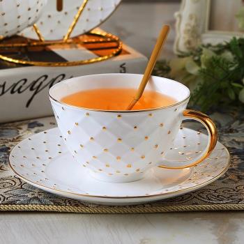 歐式小奢華骨瓷咖啡杯高檔精致英式下午茶杯子咖啡杯碟套裝家用