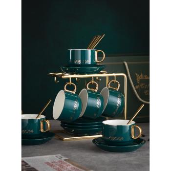 創意咖啡杯套裝歐式小奢華 簡約ins陶瓷家用下午茶花茶具輕奢器具