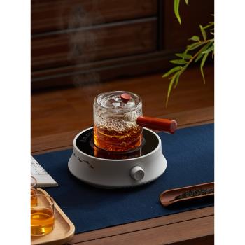 古道品茗耐高溫玻璃罐罐茶煮茶器側把茶壺電陶爐煮茶燒水爐具套裝