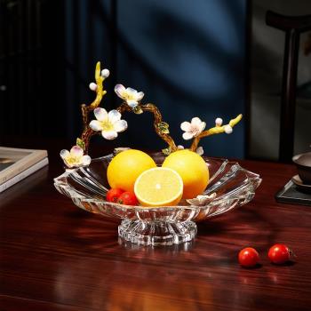 羅曼尼琺瑯彩果盤家居客廳擺件歐式輕奢茶幾裝飾別墅結婚創意禮品