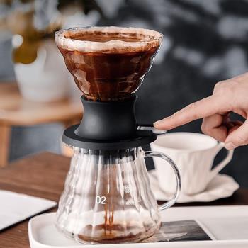 玻璃聰明杯v60濾杯手沖咖啡壺浸泡杯帶開關咖啡渣過濾滴濾器具