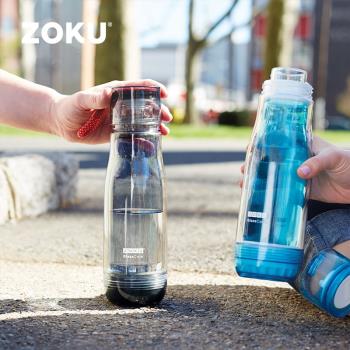 美國ZOKU雙層玻璃水杯隔熱旅行提繩隨手杯情侶杯防摔學生運動水壺