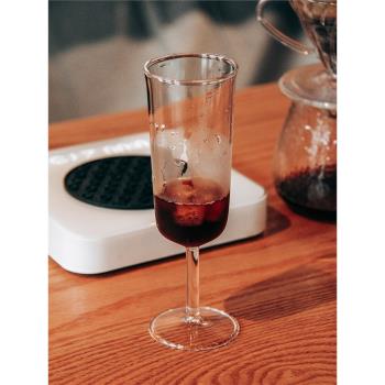 高腳聚香杯手沖咖啡杯單品咖啡品鑒杯高硼硅玻璃防燙法式高顏值