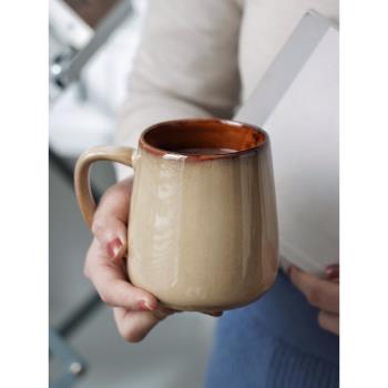 歐式陶瓷咖啡杯家用茶水杯窯變創意餐廳茶杯早餐杯辦公馬克杯復古