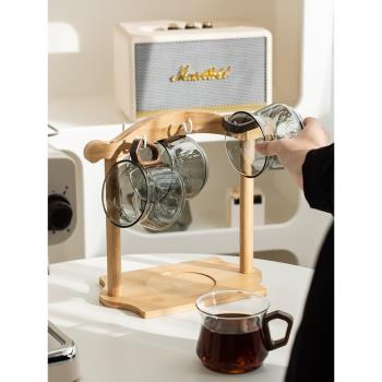 美式英式咖啡器具歐式小奢華復古日式收納杯架原竹材簡約家用套具