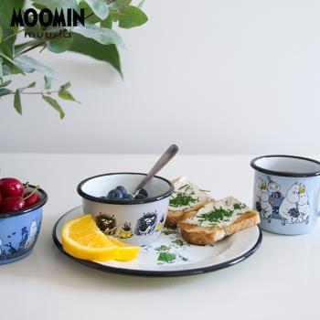 MOOMIN芬蘭進口muurla歐式搪瓷碗儲物罐可愛盤子花瓶復古搪瓷鍋小