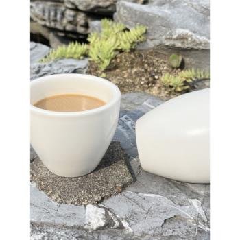 簡約復古加厚咖啡杯啞光拉花杯陶瓷杯下午茶牛奶水杯意式濃縮杯