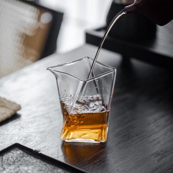 草木祠 玻璃公道杯 耐高溫分茶器加厚家用簡約茶具茶海勻杯高硼矽