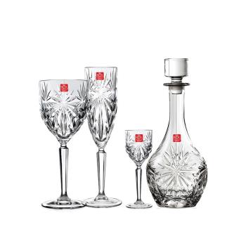 意大利進口RCR水晶玻璃酒杯歐式刻花創意雞尾酒高腳酒吧家用杯具