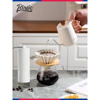 bincoo手沖咖啡套裝v60陶瓷濾杯分享壺濾紙三件套磨豆機細嘴壺