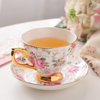 骨瓷中古咖啡杯碟套裝歐式小奢華高檔家用陶瓷ins英式下午茶杯具