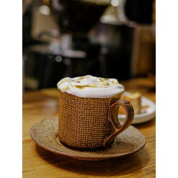 意式濃縮咖啡杯碟套裝下午茶創意茶具懷舊家用拿鐵咖啡杯子小精致