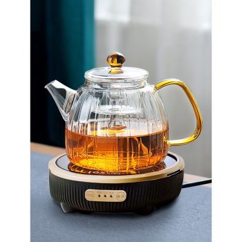 一品工坊電陶爐煮茶壺套裝耐高溫加厚玻璃蒸茶器家用大容量燒水壺