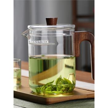月牙玻璃公道杯高硼矽一體帶濾網耐熱加厚分茶器透明公杯禮品套盒