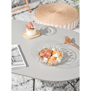 莫語ins原創設計波點禮帽玻璃碗可愛酸奶杯家用沙拉碗餐具盤子