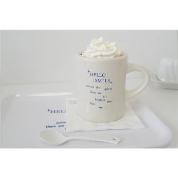 hellosmile陶瓷復古馬克杯牛奶杯早餐杯ins簡約設計原創可微波