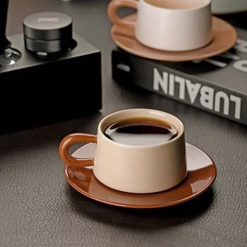 咖啡杯碟高顏值陶瓷馬克杯小巧高檔精致下午茶咖啡杯碟套裝