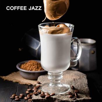 COFFEE JAZZ 咖啡杯愛爾蘭透明玻璃杯冷飲冰美式拿鐵牛奶杯特調杯
