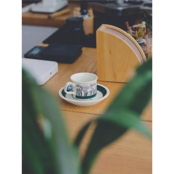 歐式中古高顏值咖啡杯復古簡約陶瓷小容量家用辦公室商用杯碟套裝