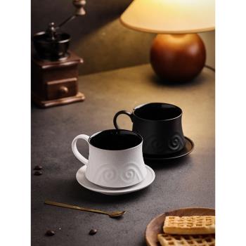 北歐馬克杯陶瓷杯子高顏值家用情侶水杯咖啡杯碟套裝下午茶杯餐具