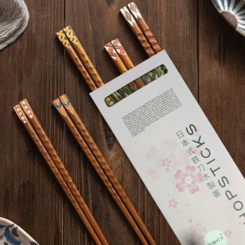 日式實木筷子家用高檔一人一筷專人專用2023新款正品高級耐高溫
