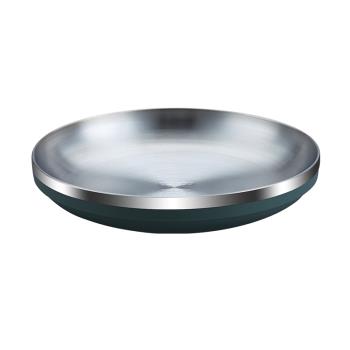 不銹鋼圓盤盤子家用2021新款菜盤套裝餐盤餐具水果盤盤ins風圓形