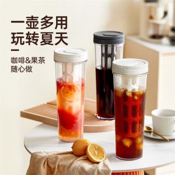 茶葉冷萃瓶冰滴冷萃壺大容量高端涼水壺食品級塑料家用密封冷水壺