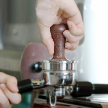 CAFEDE KONA意式咖啡機不銹鋼壓粉器實木柄壓粉錘直徑51mm 57.5mm