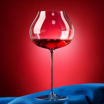 勃艮第超薄大號紅酒杯子手工葡萄酒杯水晶高腳杯套裝家用輕奢高檔