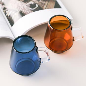 簡約北歐風創意彩色耐熱玻璃意式濃縮小號咖啡杯子日式美式咖啡杯