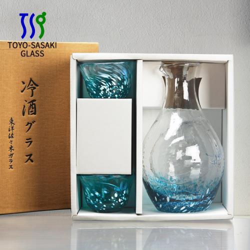 日本進口東洋佐佐木玻璃清酒杯清酒壺冰見雪冷酒器冰酒壺酒具套裝|酒杯