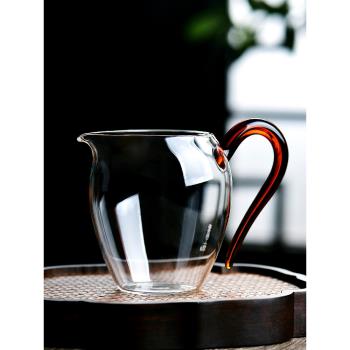 一品工坊臺灣公道杯玻璃耐高溫茶具茶海單個水晶公杯高端分茶器